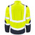 Hi-Vis 2-Tone Softshell Jacket - Rear View (Orange) – The back view of a high-visibility orange softshell jacket with reflective bands around the torso and arms, suitable for safety in outdoor and industrial settings.