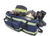 Close-up of the blue firefighter transport bag, with its compartments holding essential firefighting equipment like helmets and gloves. The bag is built for durability, with a reinforced structure for heavy-duty use in high-risk environments.