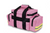 The pink emergency medical bag is again presented, displaying both the exterior with reflective strips and the bag's organizational features, designed for efficient storage and use of medical tools.