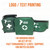 A selection of customizable Elite Light Emergency Bags in green, showcasing the option to add logos or text for professional or promotional use. The bags are ideal for companies or organizations looking to personalize their emergency kits.