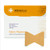 One singular bowtie shaped plaster in front of Dependaplast Fabric Plasters box, individually wrapped for hygiene.