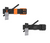 A side angle image of the SAM XT Extremity Tourniquet, highlighting its robust design, adjustable strap, and orange accent at the handle. The tourniquet is shown ready for use in an emergency situation to control limb bleeding.