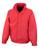 Men's channel jacket in red, showcasing a bold colour and functional features such as insulation, a full zip, and hood, ideal for staying warm and dry during outdoor activities.