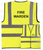 High-visibility yellow Fire Warden Hi-Vis Vest with reflective stripes and bold 'FIRE WARDEN' text, designed for quick identification of fire safety personnel in any environment. Perfect for workplaces, construction sites, and public events, ensuring safety and visibility during emergency situations.