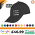 15 personalised caps bundle featuring black caps with customizable "Your Logo Here" text, available in a variety of colours. Designed for branding, promotional events, and team uniforms. Priced at £46.99 including VAT, with high customer ratings on Google and Trustpilot.