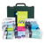 Medium BS8599‑1 workplace first aid kit in a visible green case; easily wall‑mountable and fully stocked with HSE first aid supplies, neatly displayed in front of the case.