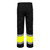 Portwest hi‑vis contrast Class 1 service trousers yellow‑black with reflective tape and multiple pockets