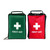 Stockholm Large First Aid Bag available in both red and green, made from durable rip-stop fabric with multiple compartments for organised medical supplies