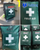 4 examples of custom logo prints we have printed on the Stockholm Large First Aid Bag in green, made from durable rip-stop fabric with multiple compartments for organised medical supplies