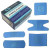 Assorted Blue Detectable Plasters in a box, suitable for food industry compliance