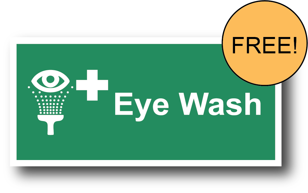 Eye Wash Pod Station Free Sign Jax First Aid