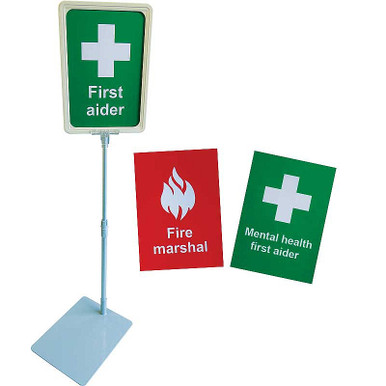 Cartello Pronto Soccorso E Antincendio - First Aiders Are Fire Marshals - A4 Plastica Rigida 1mm - 2