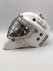 OTNY X1 Kevlar Certified Goalie Mask with Certified Straight Bar Cage - White/Stainless Steel