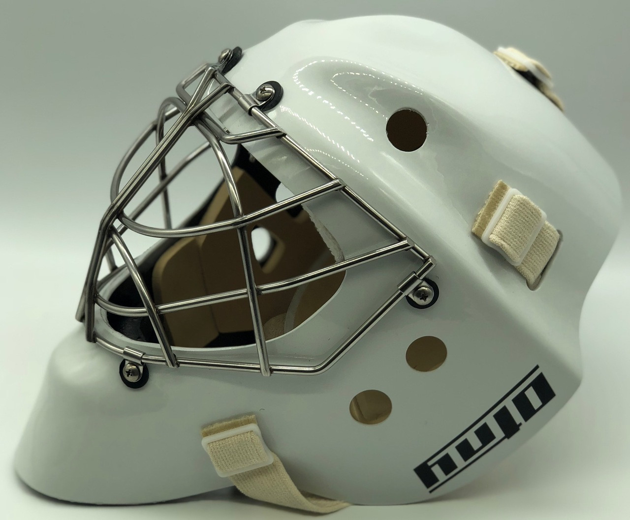 OTNY XL1 Kevlar Senior Goalie Mask - Big Helmet!  - White