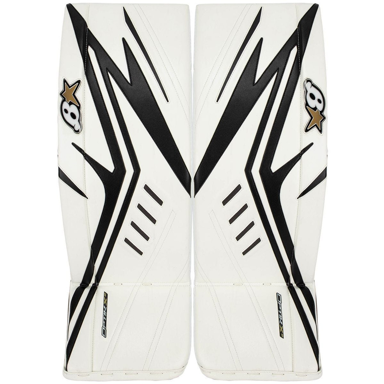 Brians Optik X2 Senior Goalie Leg Pads - White/Black