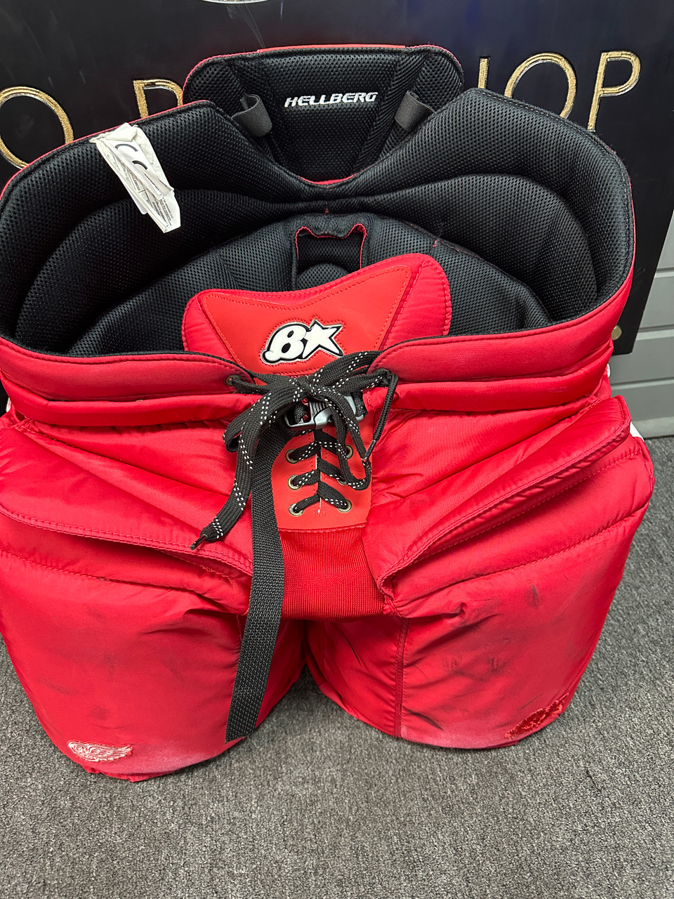 Brian's OPT1K Pro Return Goalie Pants - Red Wings Hellberg Red XL 