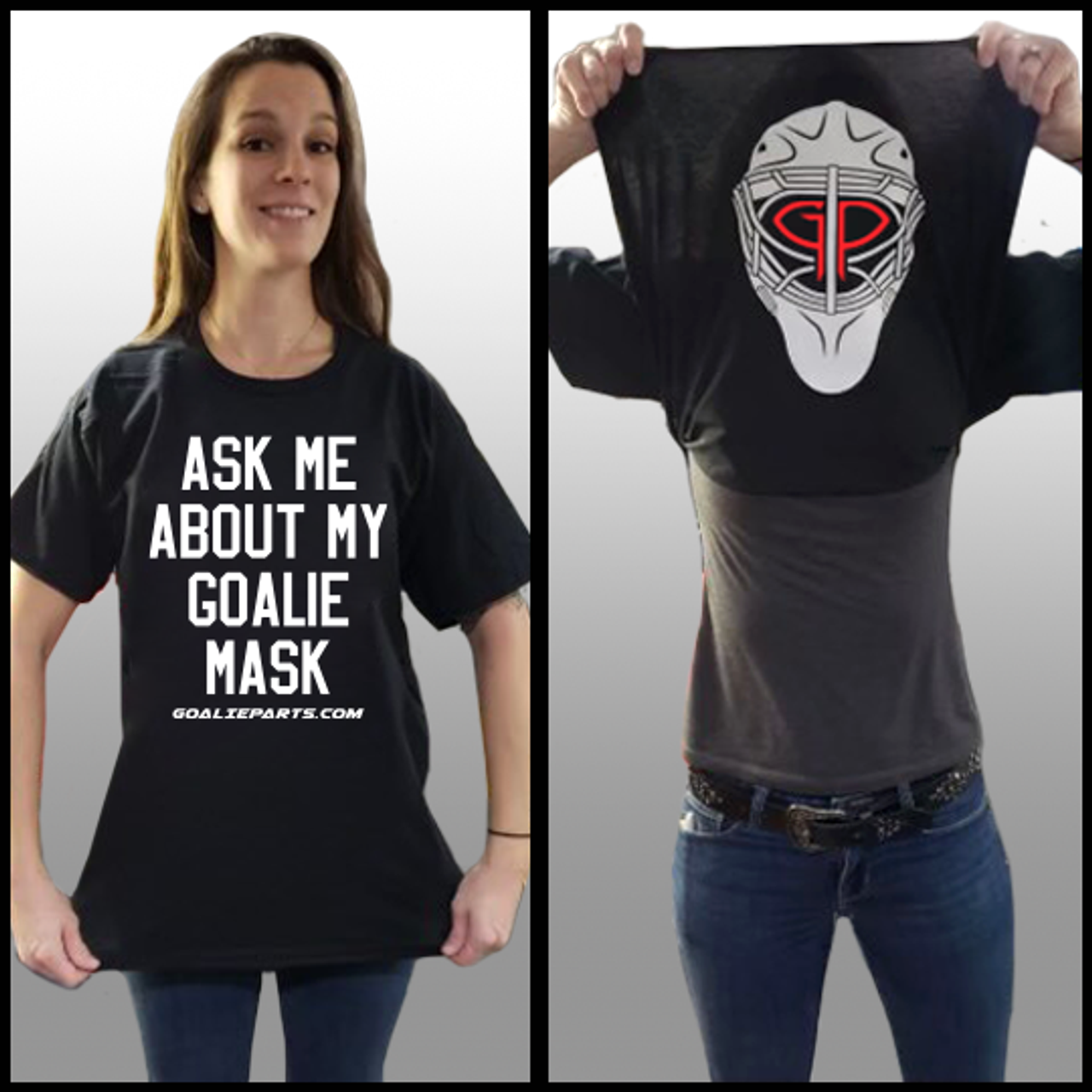 Ask Me About My Goalie Mask Tee Shirt