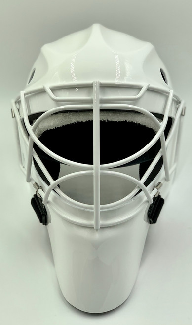 OTNY Deco Pro Custom Senior Goalie Mask  with Non-Certified Double Bar Cat-Eye Cage - White