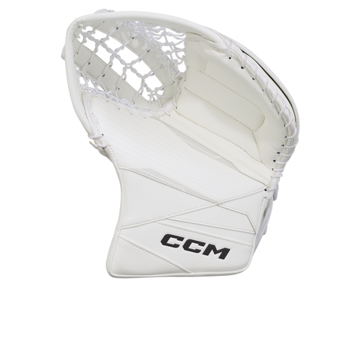 CCM Axis 2.9 Full Right White/White Goalie Catch Glove Senior