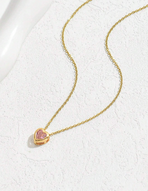 PINK-HEART-1 NEACKLACE