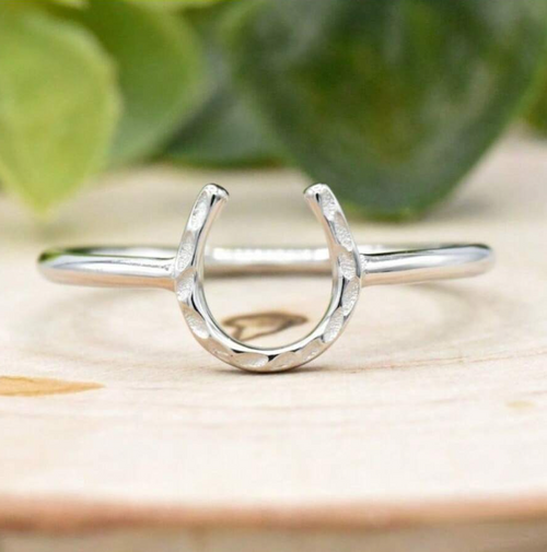 Retro U-Shaped Horse Hoof Iron Ring