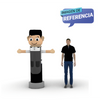dummies publicitario blanco Barista2 Metros Inflable  Render