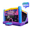 Inflable comercial para niños, azul y rosado