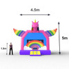 Saltarín inflable de unicornio para niños