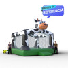 Saltarín inflable vaca para fiestas infantiles.