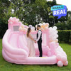 Castillo Rosa Inflable para bodas
