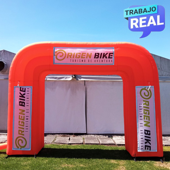 arcos inflables de largada y llegada Rigen Bike Medellín