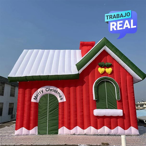 Casa inflable navideña tamaño 6x4
