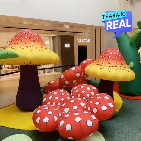 Hongo inflable con impresión digital sublimada