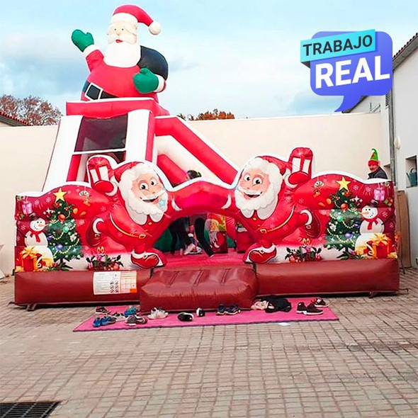 Estructura inflable para eventos navideños al aire libre