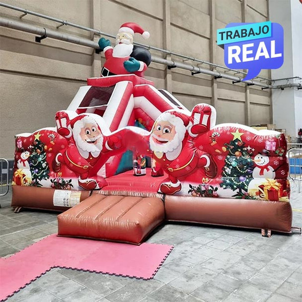 Play Ground Navideño de Papa Noel en evento comercial