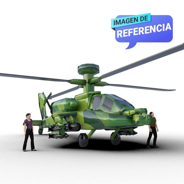 Helicóptero inflable AH-64 Apache