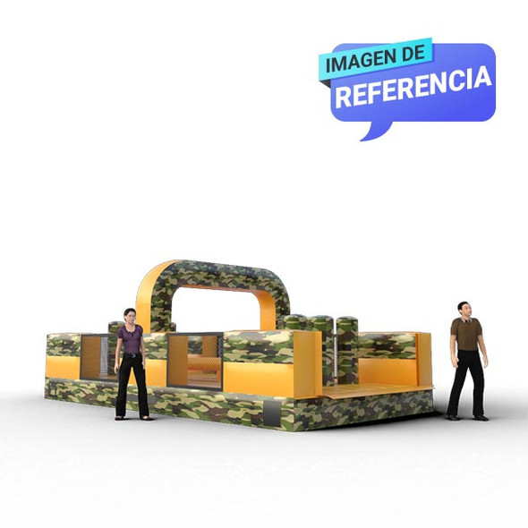 Inflable Sección Barredora Camuflado para eventos