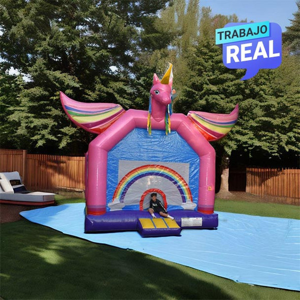 Estructura inflable de unicornio para fiestas