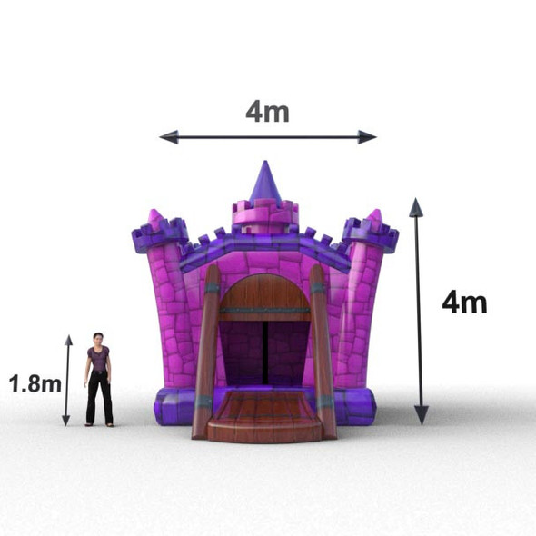 Saltarín Inflable Castillo Rosa | 4 - 4.5 metros