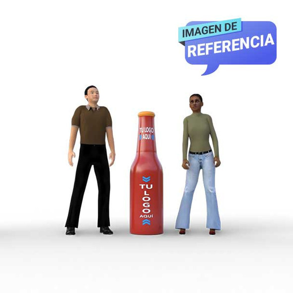 Botella Redonda Sellada Inflable Amarilla Referencia