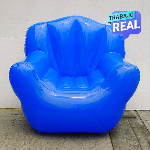 Silla De Lujo Sellada Inflable Azul