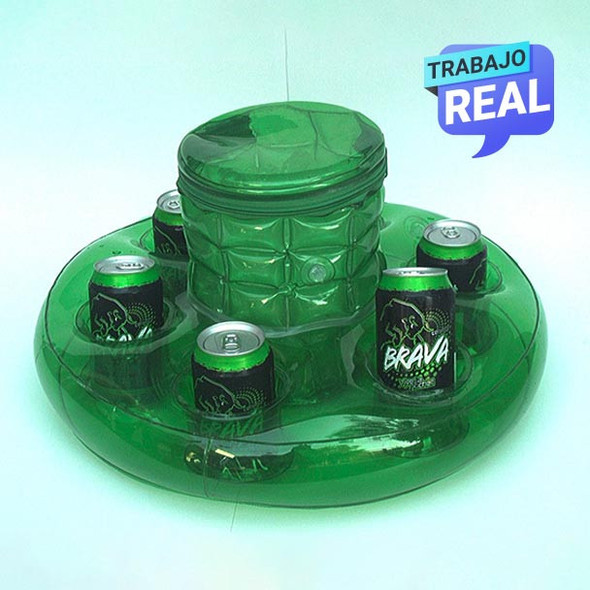 Hielera Porta Vasos Sellada Inflable Brava