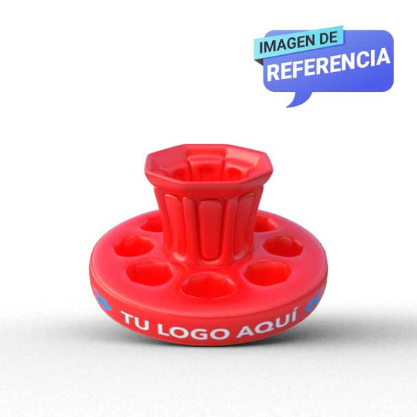 Hielera Porta Vasos Sellada Inflable Roja referencia