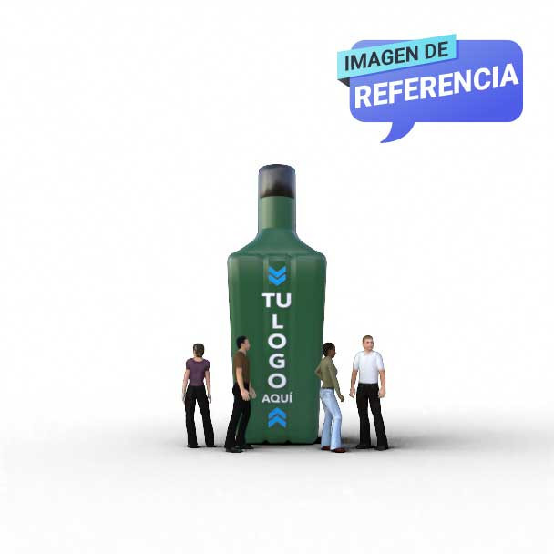 botella inflable de cerveza render Bogotá