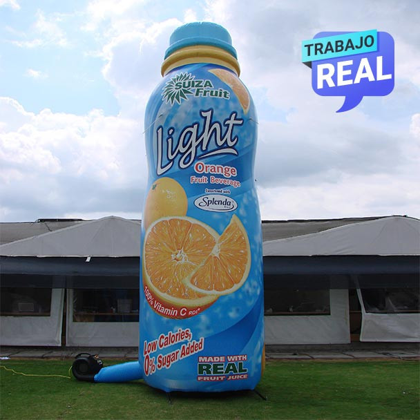 inflable botella publicitario Light Cali