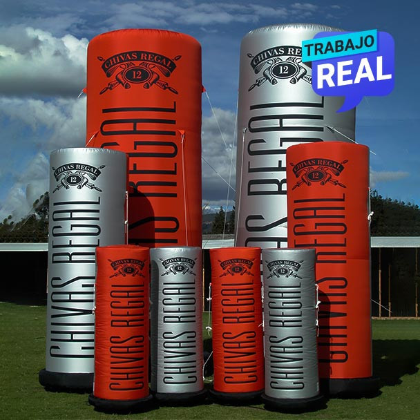 totem inflable publicitario Chivas Cali