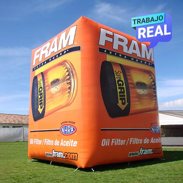 como hacer inflables publicitarios Fram Medellín