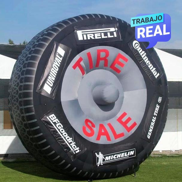 tipos de inflables publicitarios Tire Sale Bogotá