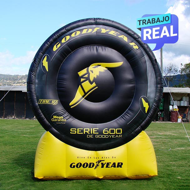 tipos de inflables publicitarios Good Year Medellín