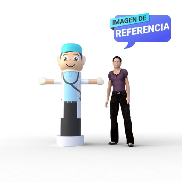 Llamador Inflable Personaje Médico 100% Impresion Digital | 2 a 3 metros